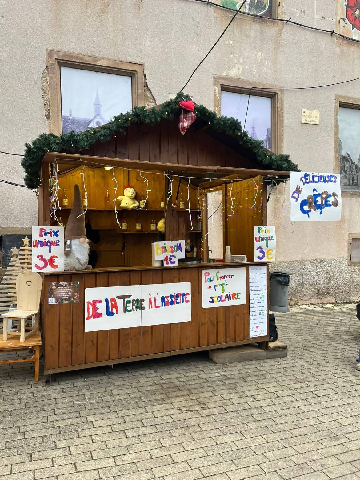 Stand de crêpes de Noël