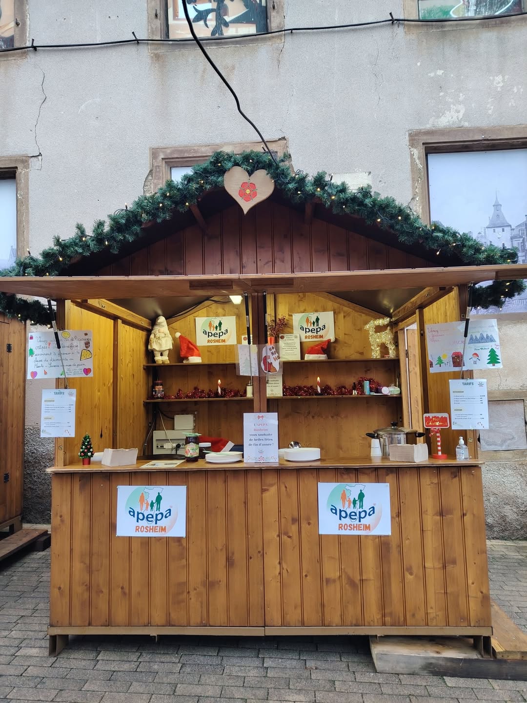 Stand APEPA Rosheim au marché de Noël