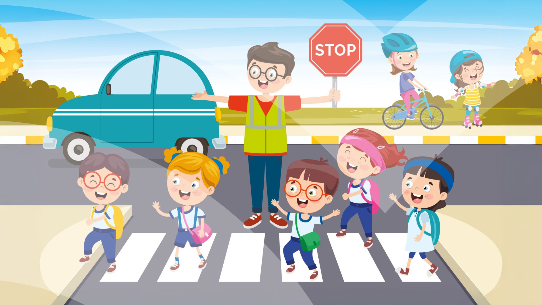 Illustration de sécurité aux abords des écoles